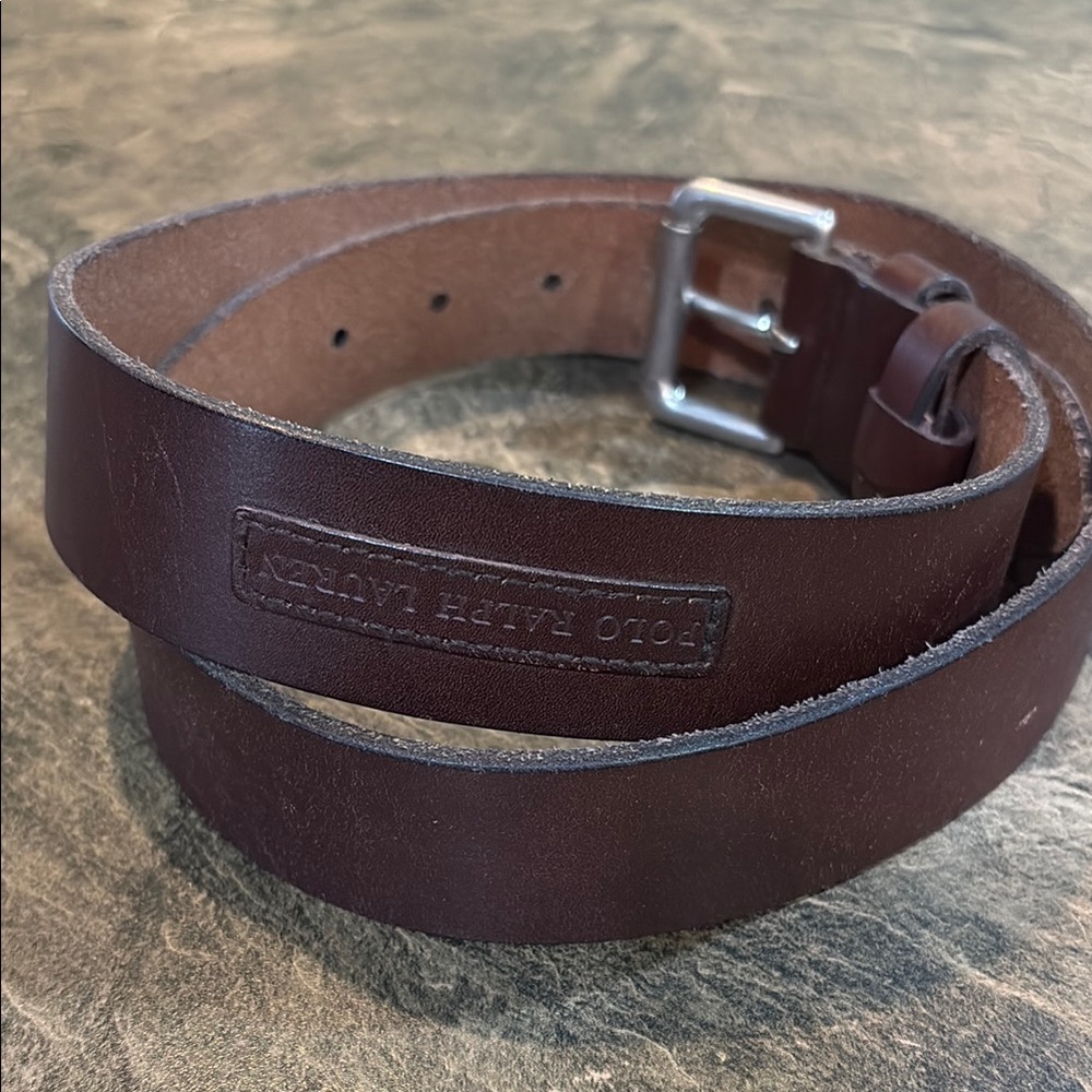 Polo by Ralph Lauren Brown Leather Belt